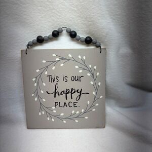 The Hearthside Collection Wood Sign This Is Our Happy Place Wall‎ Decor